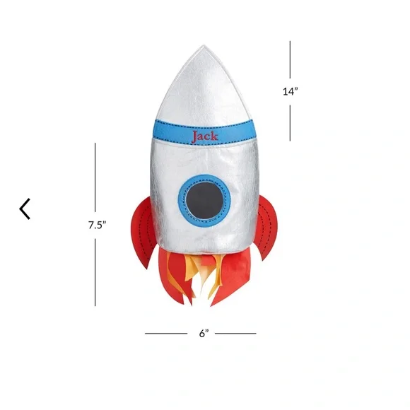 Pottery Barn Kids Rocket Ship Puffy Treat Bag - Picture 10 of 10